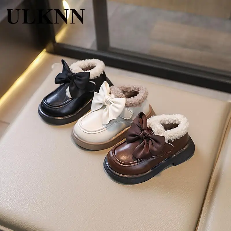 Children's Shoes Girls' Cotton Shoes Children's Plush Bean Shoes 2023 Winter New Baby Thick And Warm Snow Cotton 