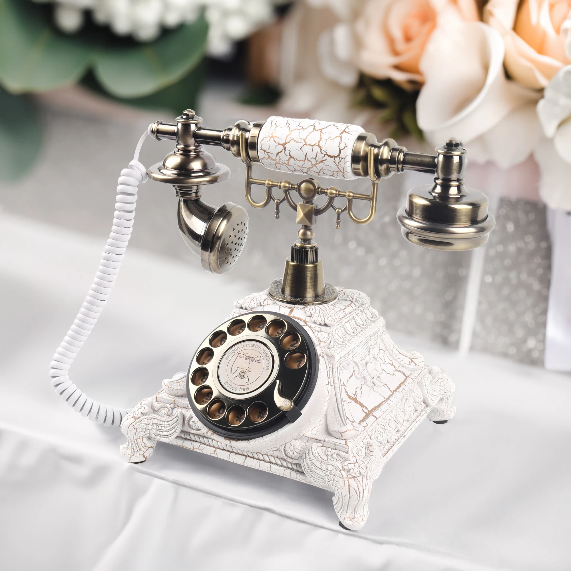 CHEETA Hot selling Wedding Events Audio Manufacturer European Stype Wedding Audio Guestbook Brass Metal Audio Guest Book Phone
