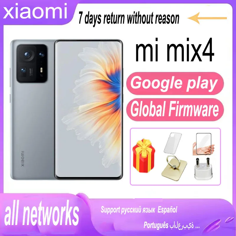 Xiaomi MIX 4 5G smartphone hyperOS 1.0 Global firmware ROM Qualcomm Snapdragon 888 Plus 67w charge used phones no charger