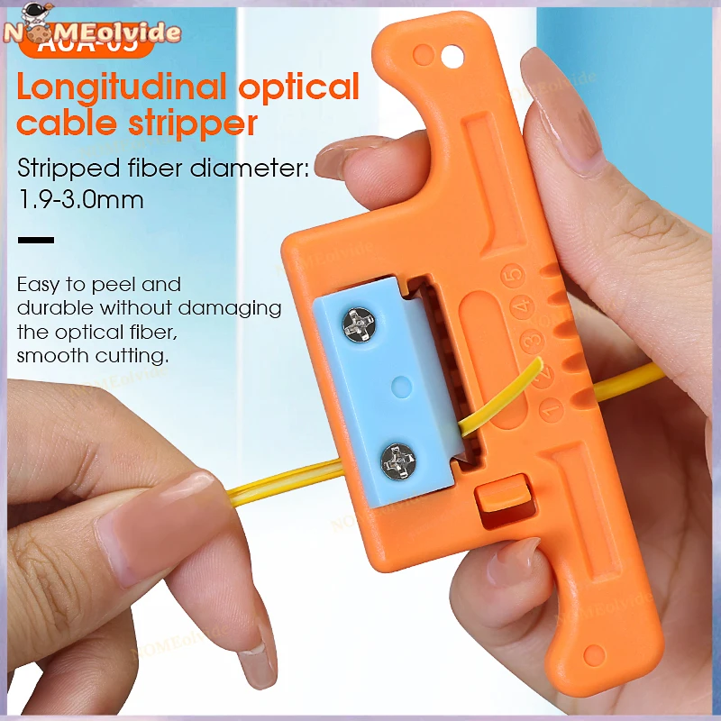 AUA-5 Fiber Cable Ribbon Stripper MSAT5 Loose Tube Buffer Mid-Span Access Tool 1.9mm to 3.0mm Replaceable Blade AUA-05