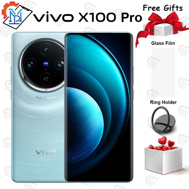 Original VIVO X100 Pro 5G Mobile Phone 6.78“ 120Hz Dimensity 9300 Android 14 Battery 5400mAh 100W SuperCharge NFC Smartphone