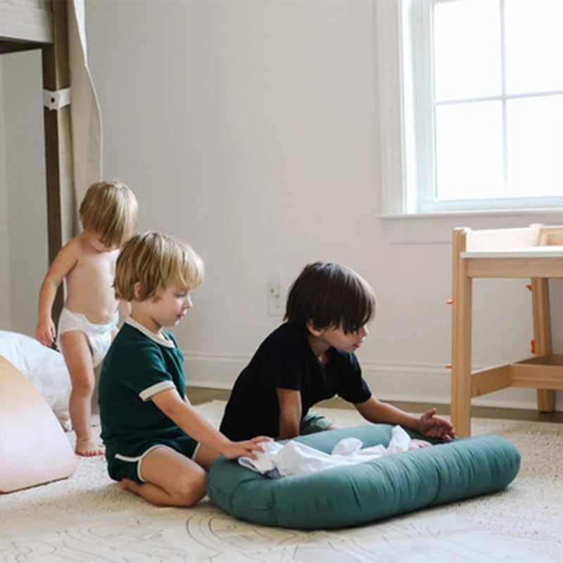 Baby Nest Pad Lounger Portable Sleeping Cradle Crib Toddler Infant Bassinet Newborn Nursery Carrycot Floor Seat Sleeper Bed