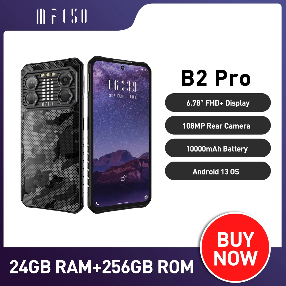 IIIF150 B2 Pro Rugged Phone 24GB(12+12)+256GB Night Vision 6.78'' FHD+Display Android 13 Helio G99 108MP Camera 4G NFC