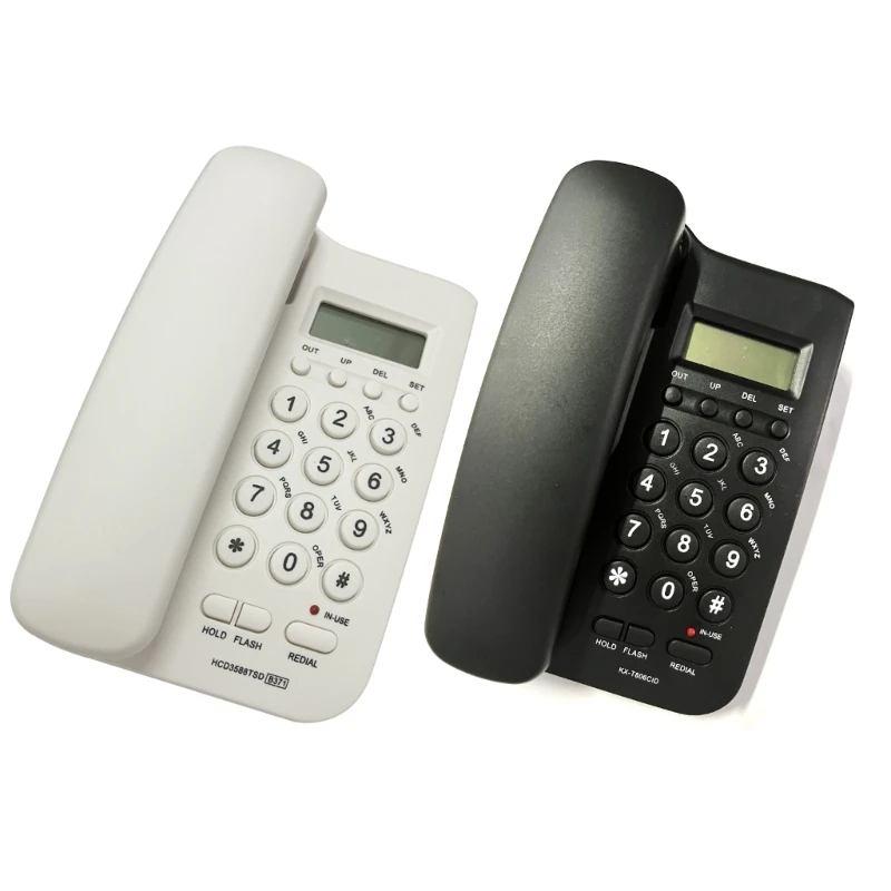 Corded Phone with Caller ID Display Wired Classical Landline Phone Desktop Wall Wired Telephone Big Button Telephone