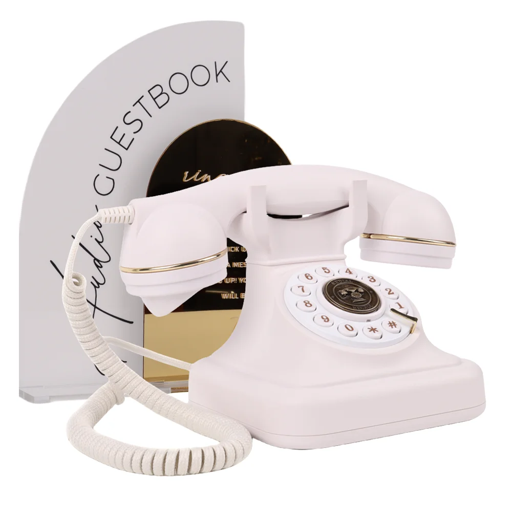 Audio Guestbook Wedding phone Party Gathering Audio Message Book European Classic Message Blessing Phonograph Nostalgia Telephon