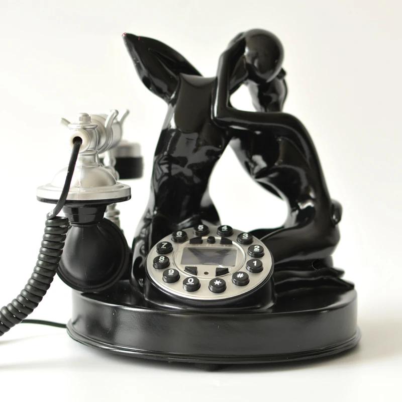 European High-grade Retro Telephone Pastoral Style Wired Home Landline Living Room Antique Decoration