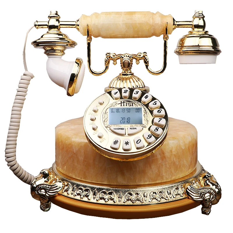 European Style Telephone Landline Home Classical Old Fashioned Corded Phone telefono with FSK/DTMF System, Caller ID
