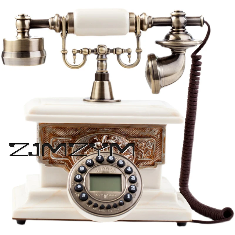 Corded Phone Fixed Landline Antique Retro Telephone Home Office Hotel With Caller ID Push Button