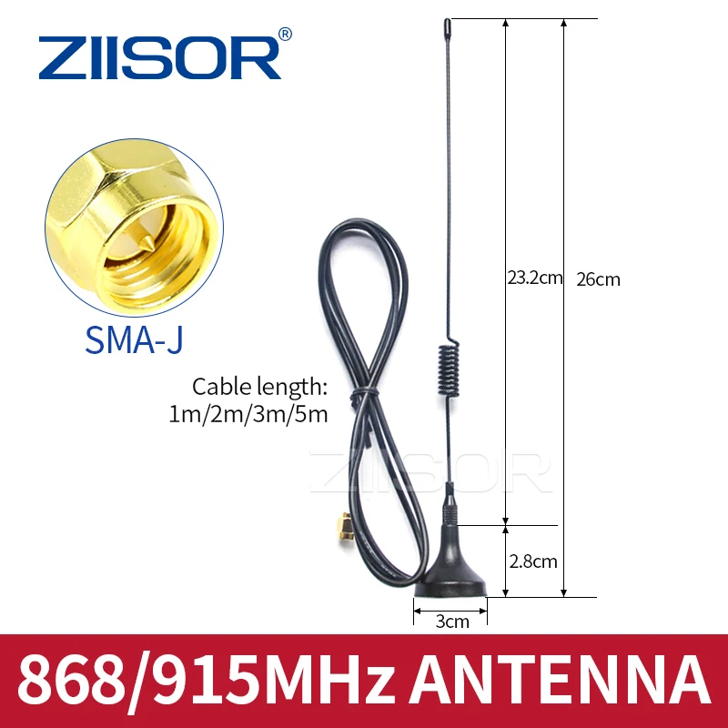 Meshtastic 868MHz LoRa Antenna 915 MHz for LoraWan 4dBi Magnetic Mounting SMA Male with Cable Aerial for Wireless Module