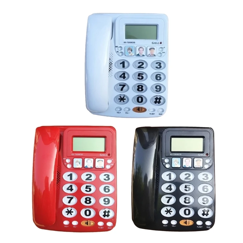 2035CID Advanced Landline Phone with Large Button Caller Display Speed Dial Adjustable Tone Handsfree Function English