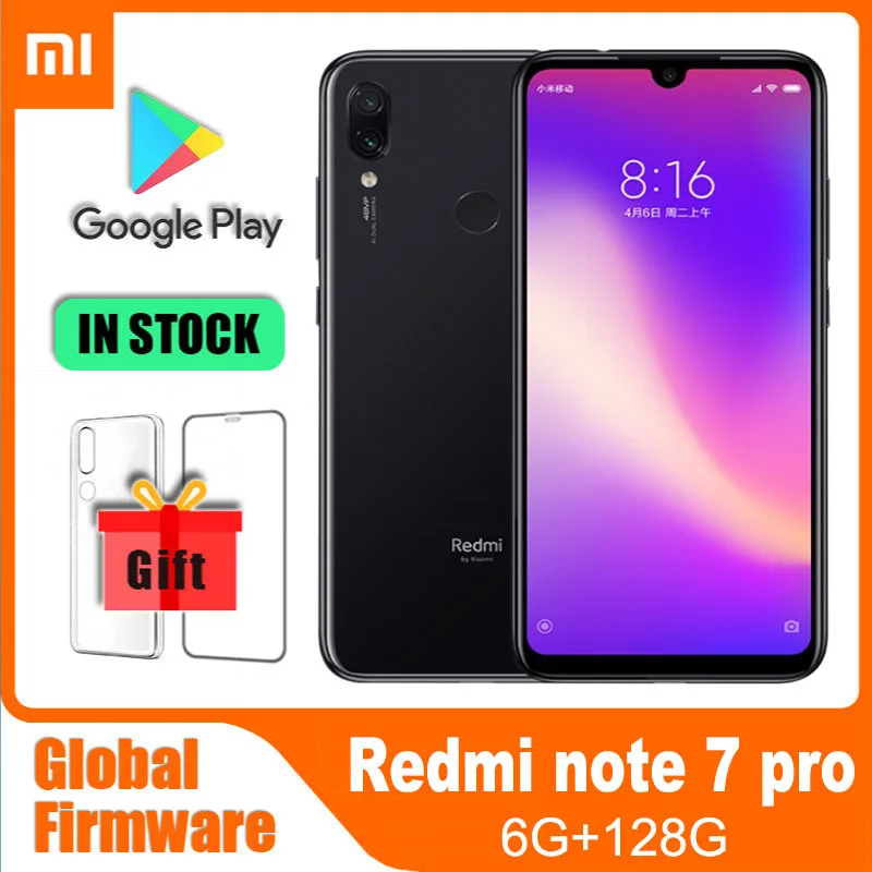 Global rom Smartphone Xiaomi Redmi Note 7 Pro 6G 128G Global version Message free adapter used phone