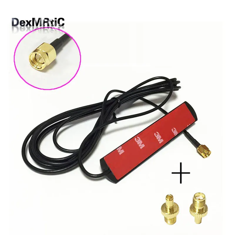 1pc 3G 4G LTE Patch Antenna 3dbi 3m Extension Cable SMA Male Aerial+ 1pc Sma Female To Ts9 Adapter Connector