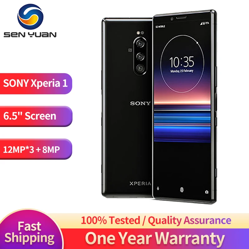 Sony Xperia 1 J8110 J9110 Japanese Version 6GB RAM 64G/128G ROM 6.5" OLED HDR NFC Snapdragon 855 Octa Core Android Cell Pho