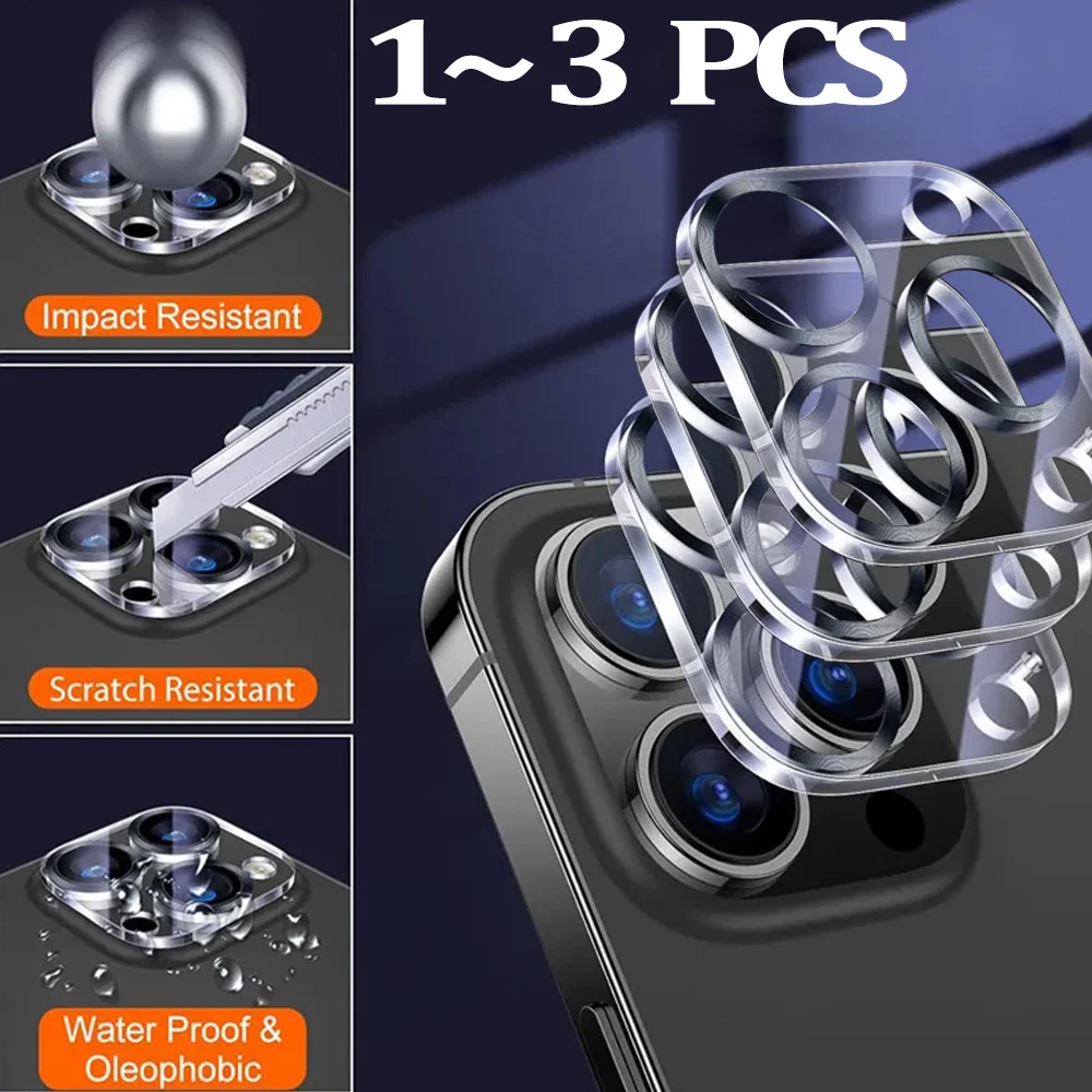 1~3 PCS Camera Protector For iPhone 17 16 15 Pro Max Camera Lens Film For APPle iPhone 15 ip 14 13 Mini 12 11 Pro Accessorios iP