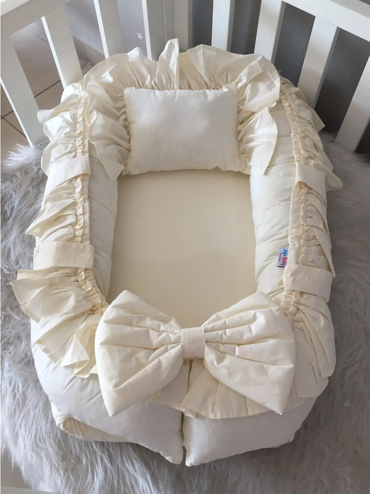Handmade Cream Ruffle Luxury Design Babynest