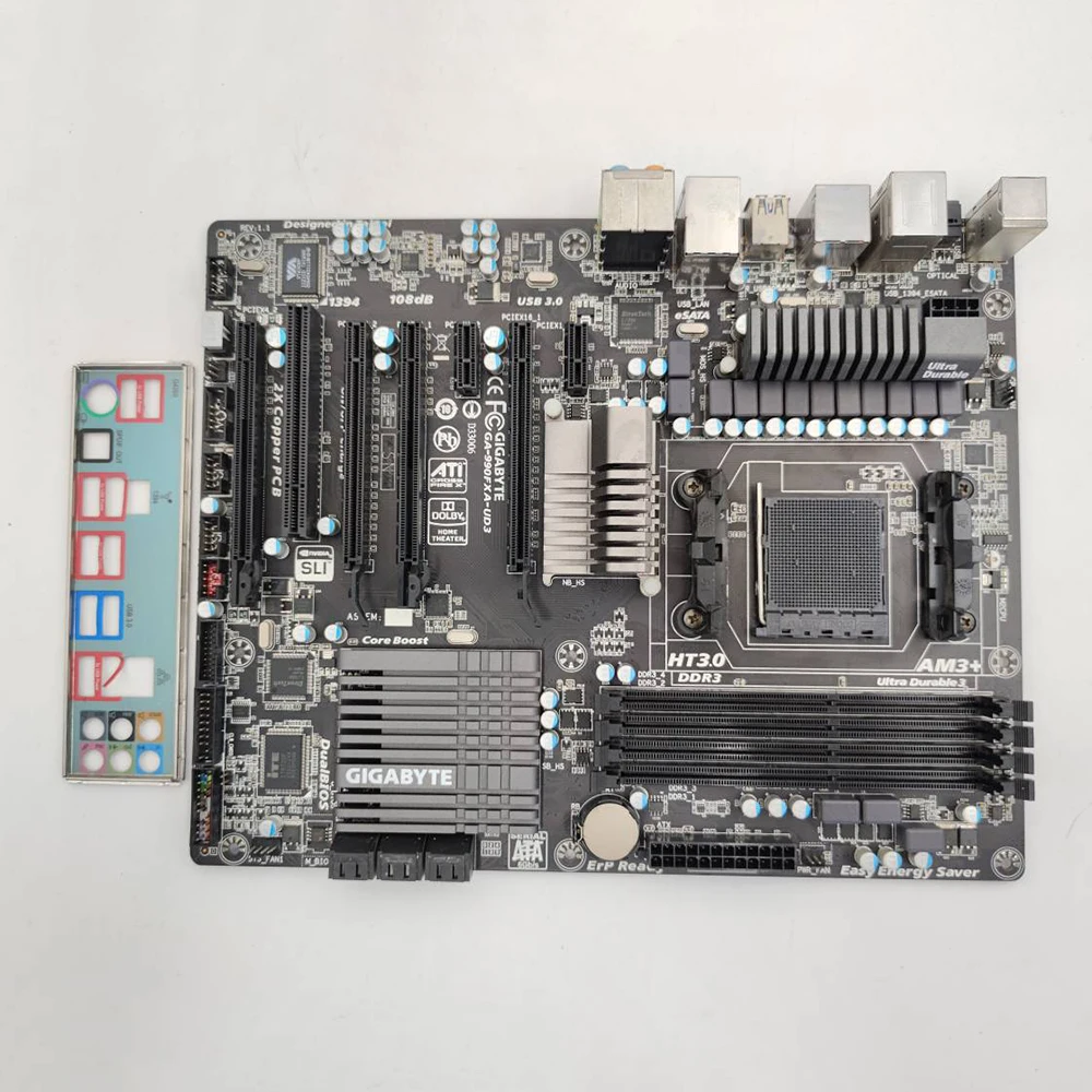 AM3+990FX SB950 4 × DDR3 32GB ATX 6 × SATA For Gigabyte Motherboard GA-990FXA-UD3