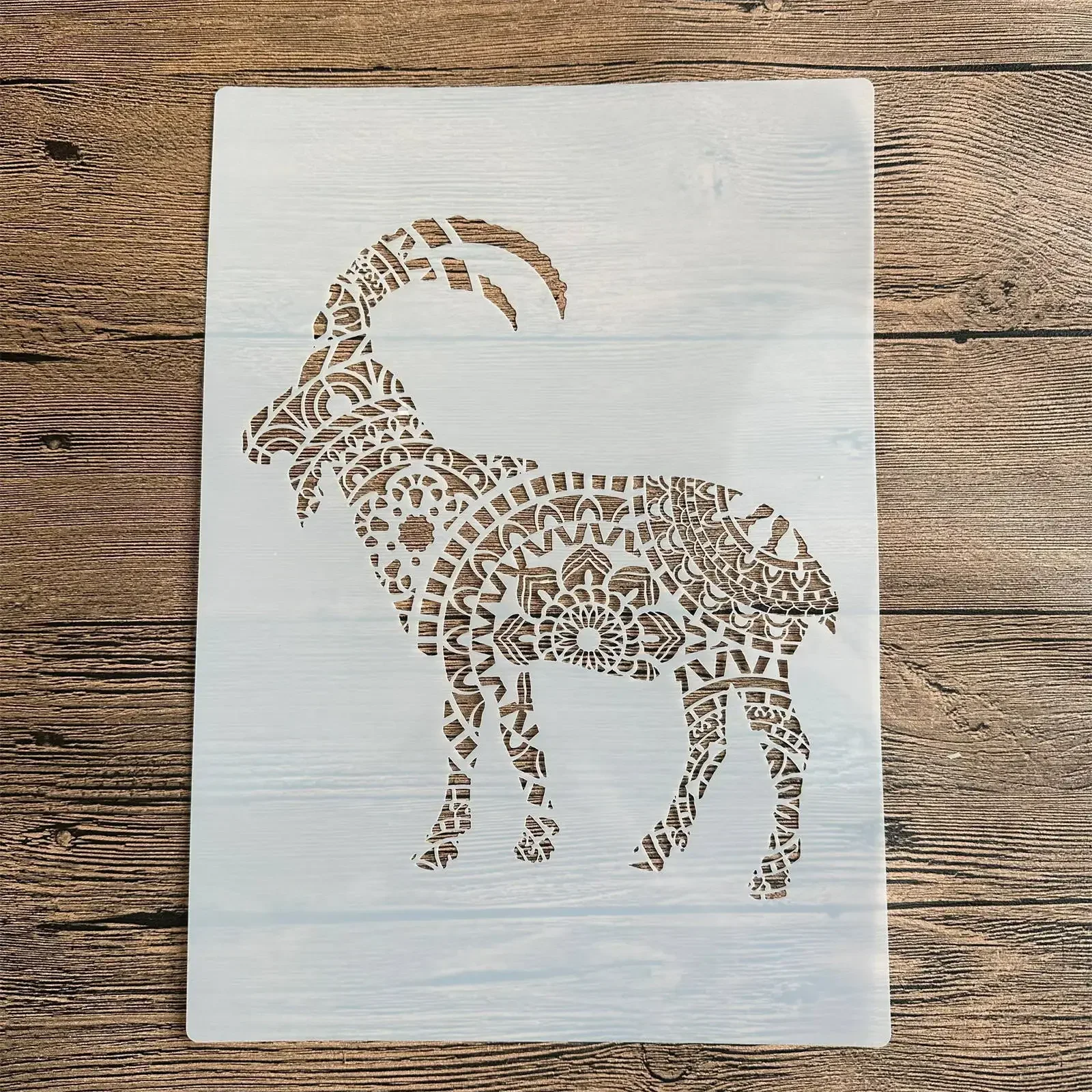 A4 29 * 21cm DIY Stencils Wall Painting Scrapbook Coloring Embossing Album Decorative Paper Card Template Animal antelope