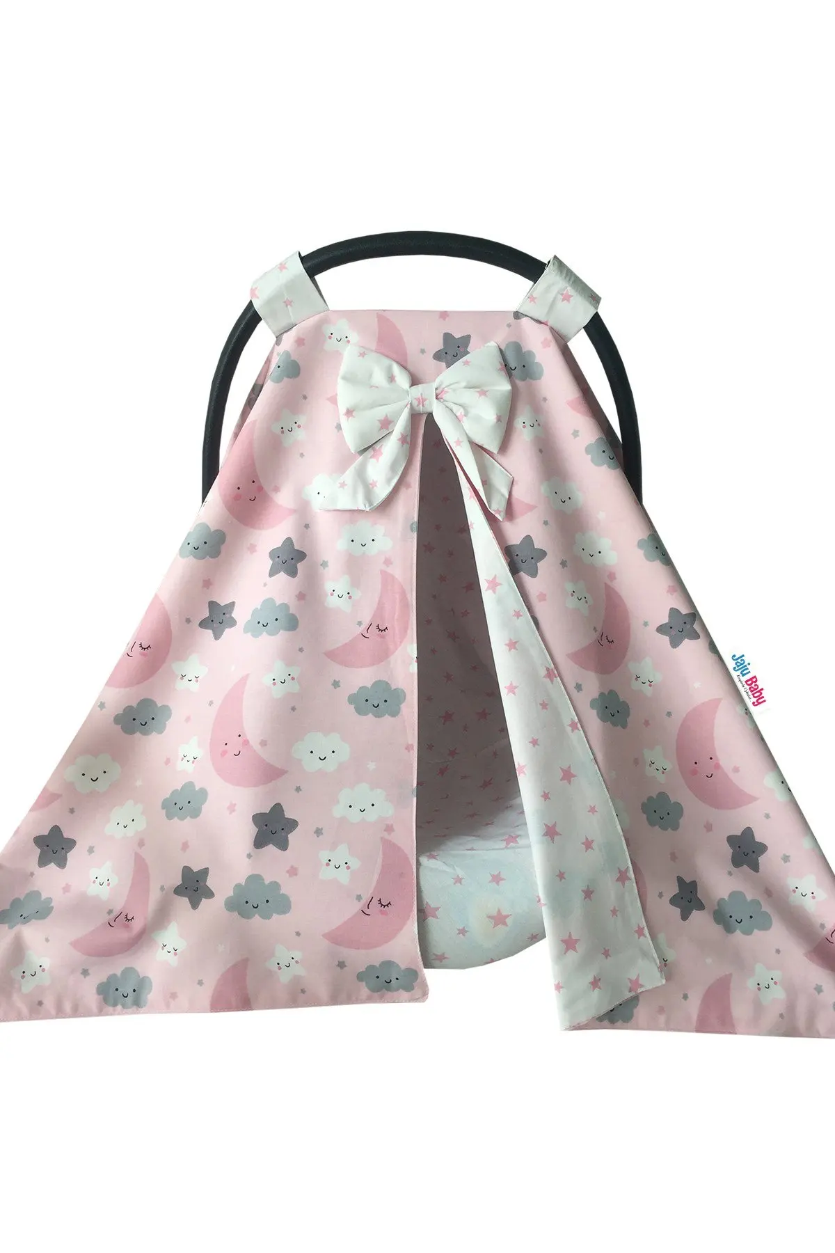 Pink Moon Cloud Patterned Stroller Cover and Inner Sheet