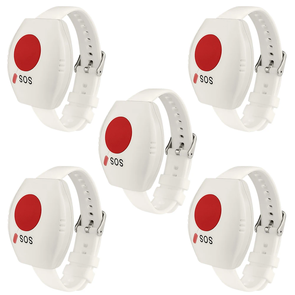 JINGLE BELLS CTT16 Wireless Caregiver Pager For Elderly SOS Wrist Call Button, Emergency Calling System for Nursing Home
