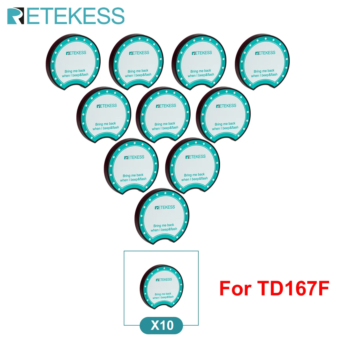 RETEKESS TD168R Wireless Restaurant Pager System Vibrator Coasters Buzzer Receivers for Food Truck Cafe Bar