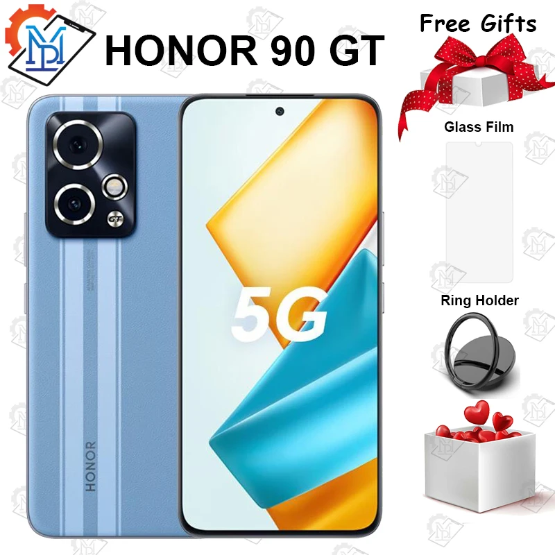 New Original Honor 90 GT 5G 6.7" 120Hz AMOLED Screen Snapdragon 8 Gen 2 Camera 50MP Battery 5000mAh NFC Google Play Smartph