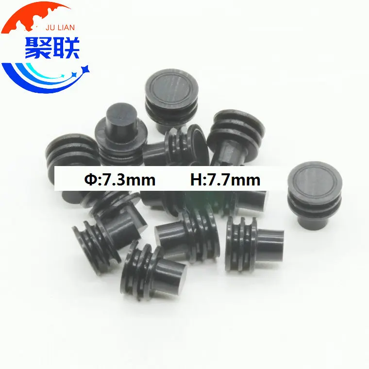 50pcs-10000pcs Outer Diameter 7.3mm Round Dummy Seal Φ 7.3mm Blind Seal Black Color For Auto Connector