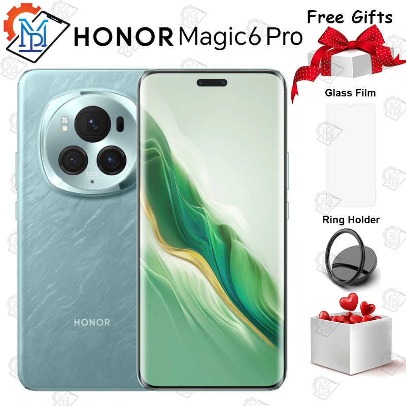 Original HONOR Magic 6 Pro 5G Mobile Phone 6.8" OLED 120Hz Screen Snapdragon 8 Gen 3 Camera 180MP Battery 5600mAh Smartphon