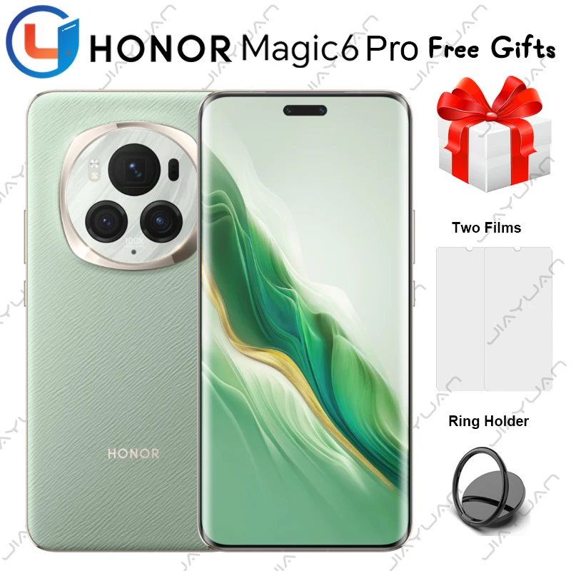 2024 Original HONOR Magic 6 Pro 5G Mobile Phone 6.8" 120Hz Screen Snapdragon 8 Gen 3 Camera 180MP Battery 5600mAh GMS Smart