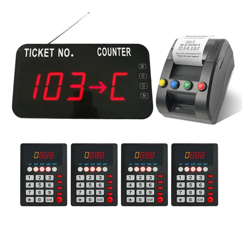Take A Number System Queue Management System for Customers for Number Waiting Number 1 Display 1 Keyboard and 1 Thermal Printer