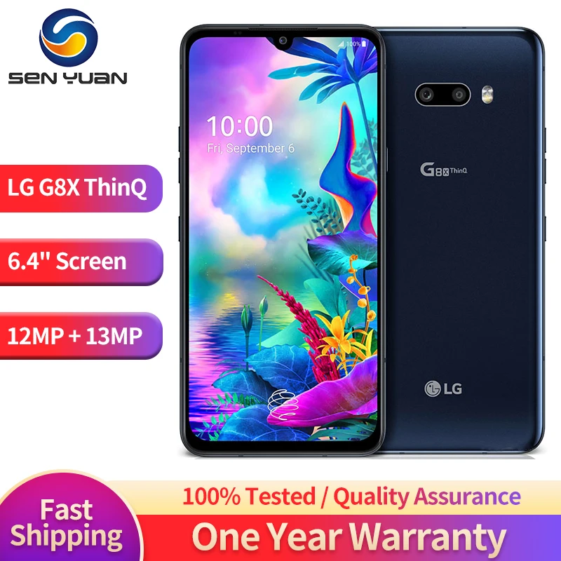 Original Unlocked LG G8X ThinQ 4G LTE Mobile Phone 6.4'' G850UM Android SmartPhone 6GB 128GB Camera NFC CellPhone