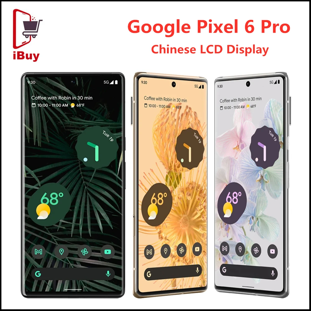 Google Pixel 6 Pro 5G Unlocked Mobile Phone 6.7" 12GB RAM 128/256GB ROM Octa Core NFC Google Tensor Original Android CellPh