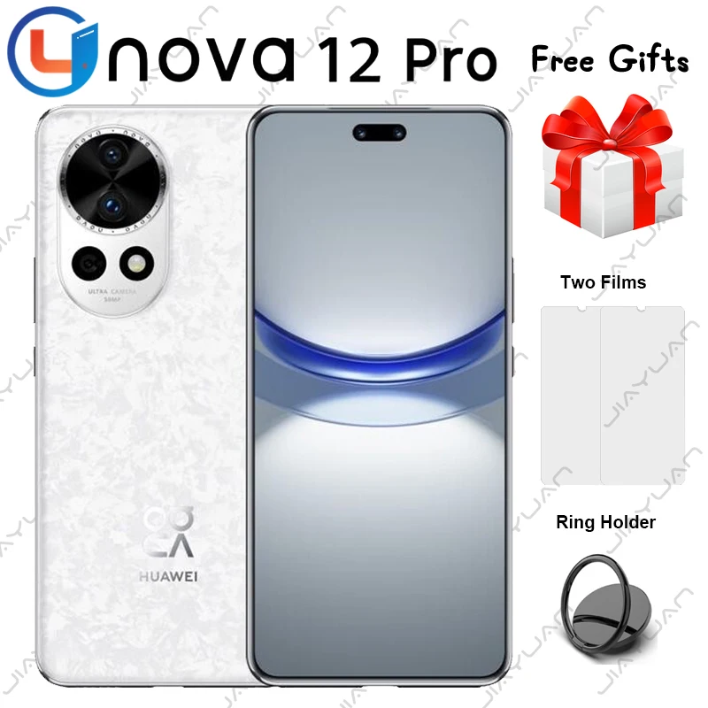 Original Huawei Nova 12 Pro 6.76" 120Hz Screen Kirin 9000S HarmonyOS 4.0 Camera Battery 100W SuperCharge NFC Smartphone