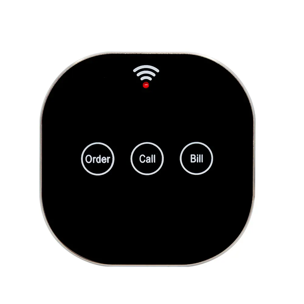 Battery Management System Restaurante Equipement 5 pcs Pagers Touch Buttons Transmitter Buzzer For Fast Food Service