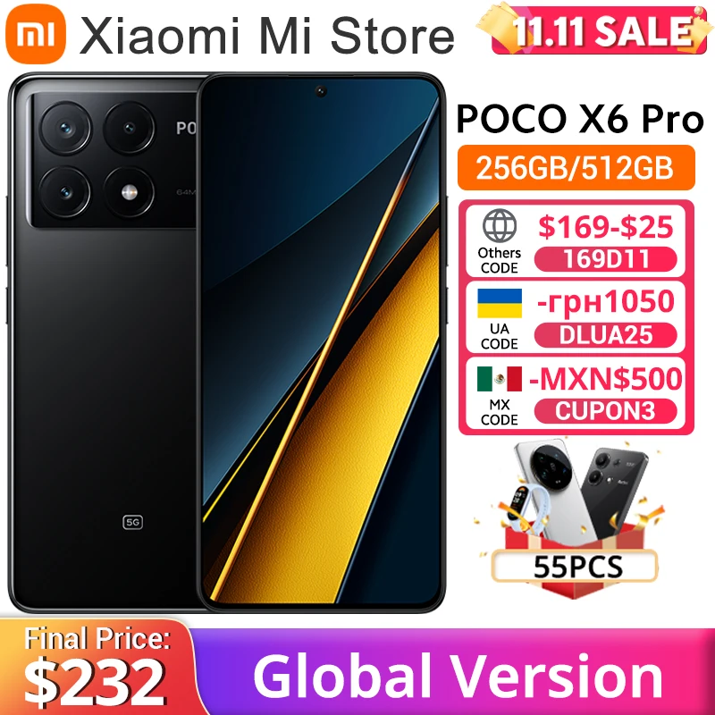 Global Version POCO X7 Smartphone Xiaomi HyperOS 50MP Camera Dimensity 7300-Ultra NFC 5110mAh 45W 6.67"120Hz AMOLED Display