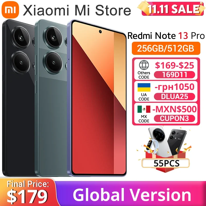 Global Version Xiaomi Redmi Note 13 Pro 4G MediaTek Helio G99-Ultra 67W Turbo Charging 6.67" AMOLED display 200MP OIS Camer