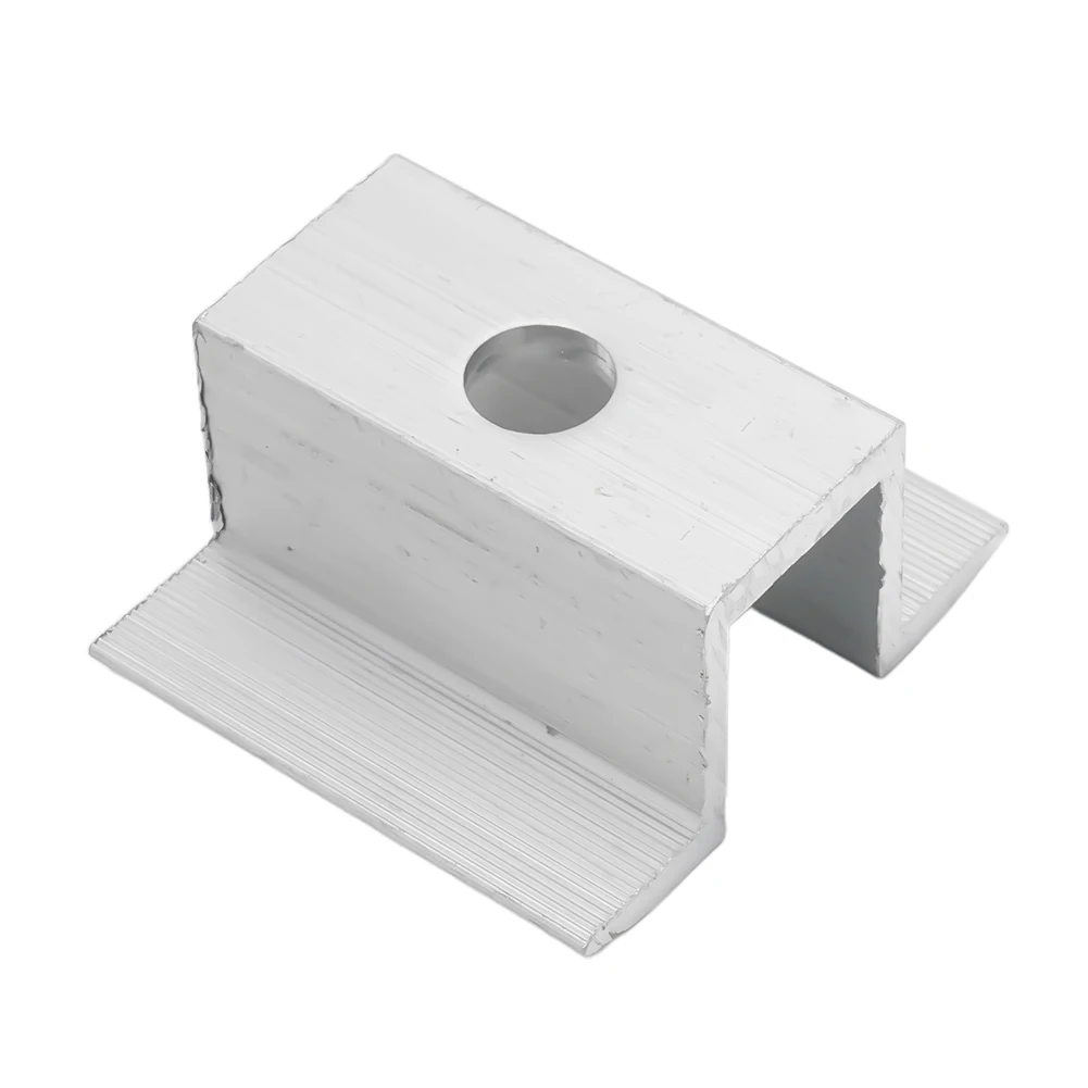 High Quality Home Solar Middle Clamp Solar Power Tools Aluminum Alloy Corrosion Resistance Silver Solar Middle Clamp