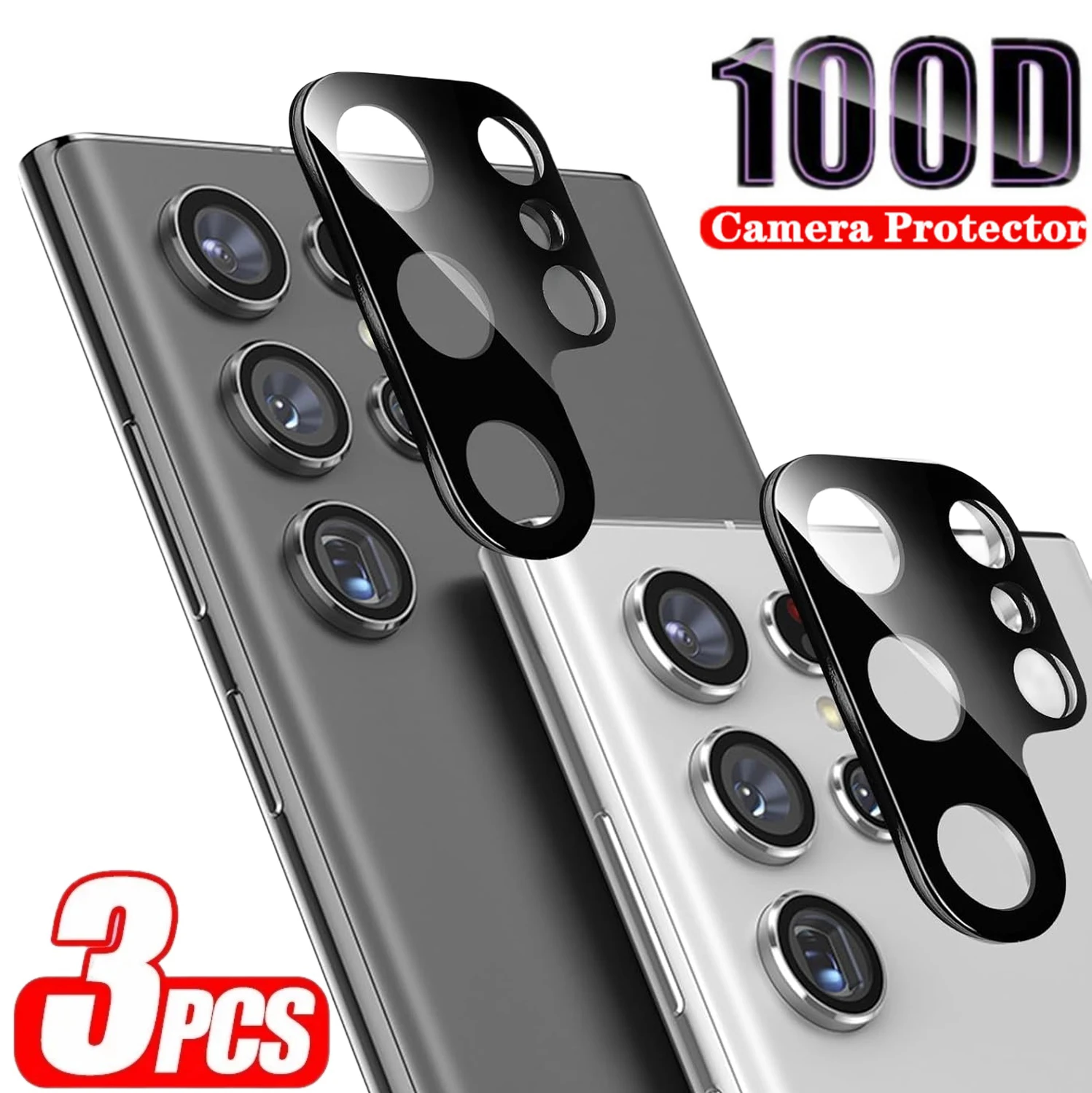 9H Tempered Glass For Samsung Galaxy S24 Ultra Anti-scratch Black Camera Lens Protector Cover For Samsung S24Ultra S24Plus s24