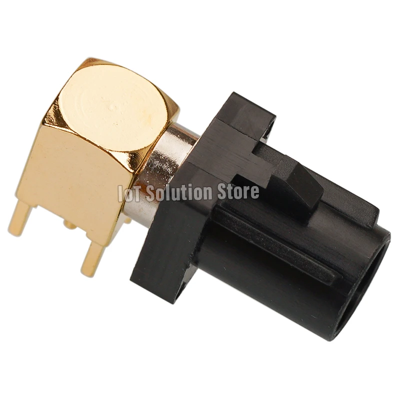 Fakra-A Right Angle Male SMB Deep Black Fakra A Connector SMD PCB Mounting