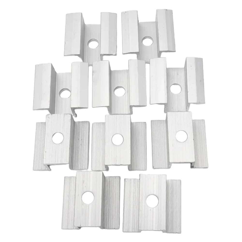 10PCS/SET Solar Power Tools Solar Panel Clamp Home Aluminum Alloy Corrosion Resistance 25-50MM For Most Frame Modules Accessory