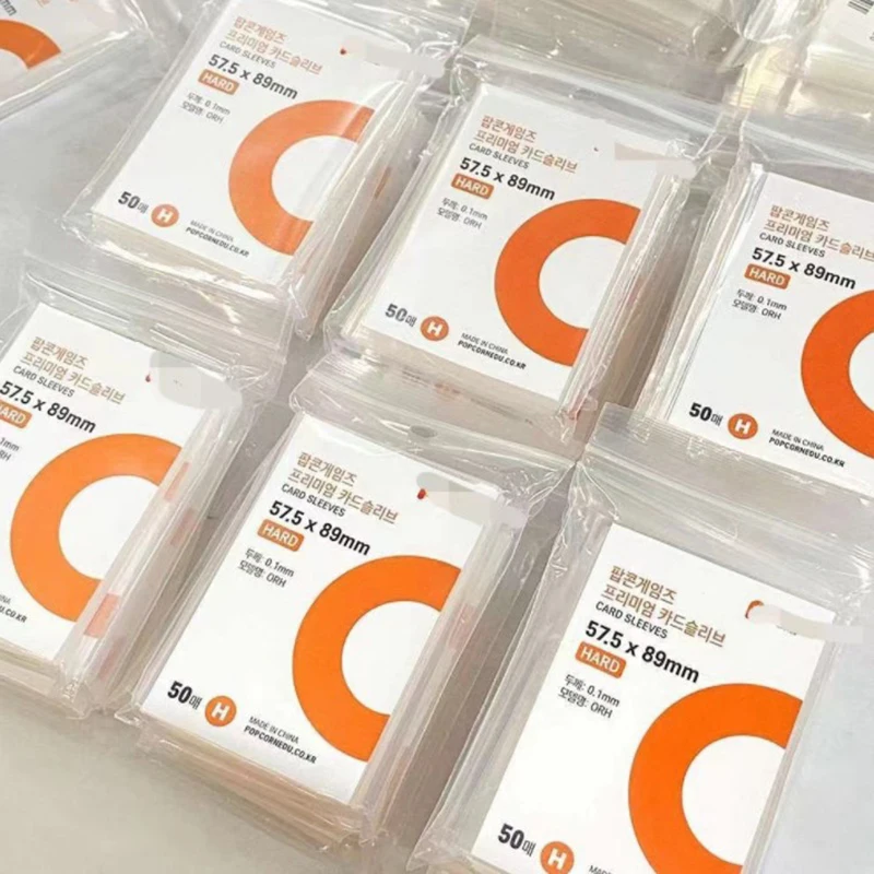 50pcs Korea Card Sleeves Clear Acid Free CPP HARD 3 Inch Photocard Holographic Protector Film Album Binder
