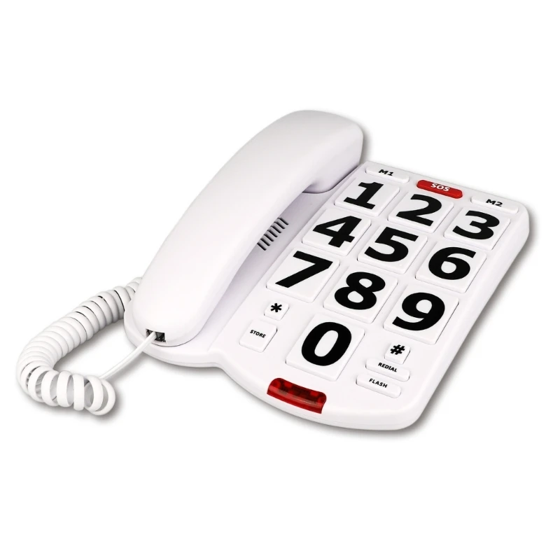 Corded Telephone Desktop House Phone Emegency Telephone Elderly Big Button