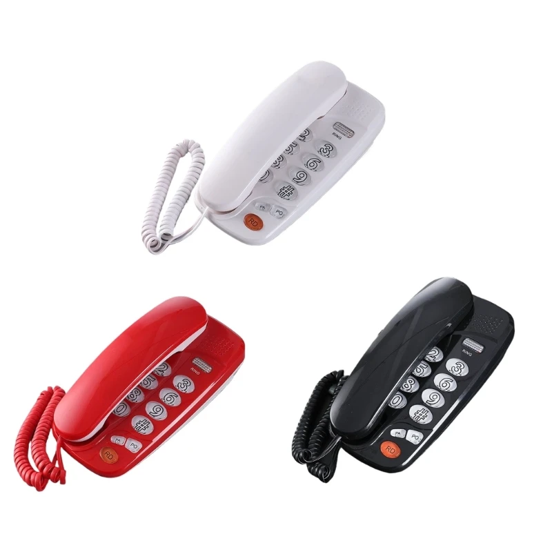 Mini Telephone Desk and Wall Mounted Corded Phone Home Landline Phones