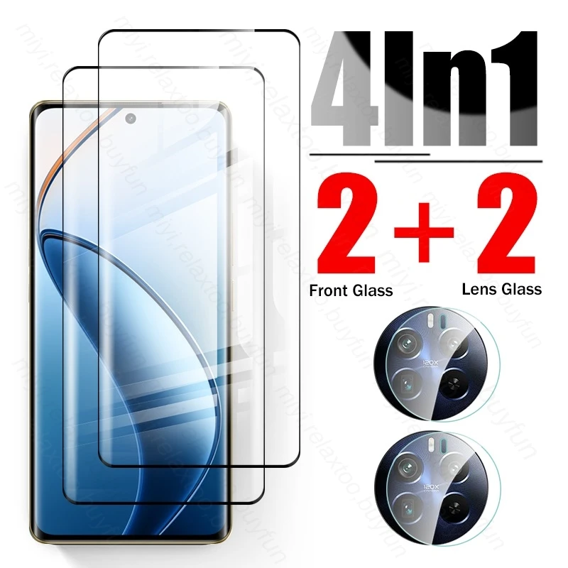 4 In 1 Tempered Glass Screen Protectors For Realme 12 Pro+ Realmi 12Pro Pro Plus ProPlus 5G Camera Protective Glass Realme12pro+