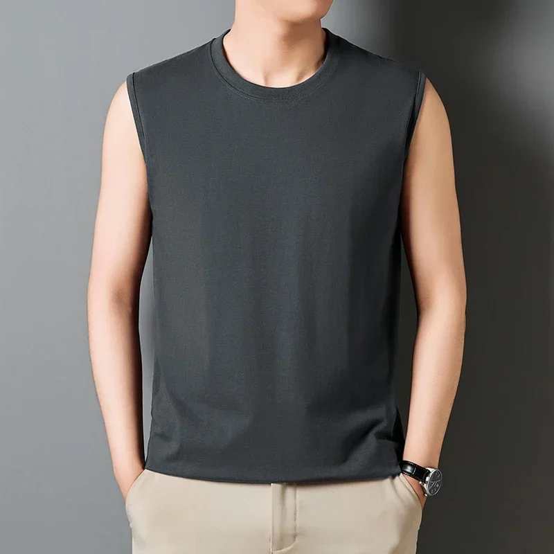 Men's Summer New Cotton Sleeveless Loose Sports and Casual Versatile Top