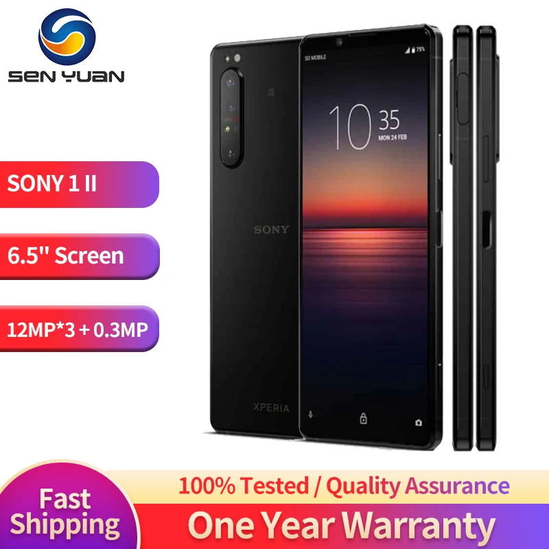 Sony Xperia 1 II 1ii 5G XQ-AT51/AT52 6.5" 8GB RAM 128GB ROM Snapdragon 865 5G Octa Core Quad NFC sony xperia 1ii Mobile Pho