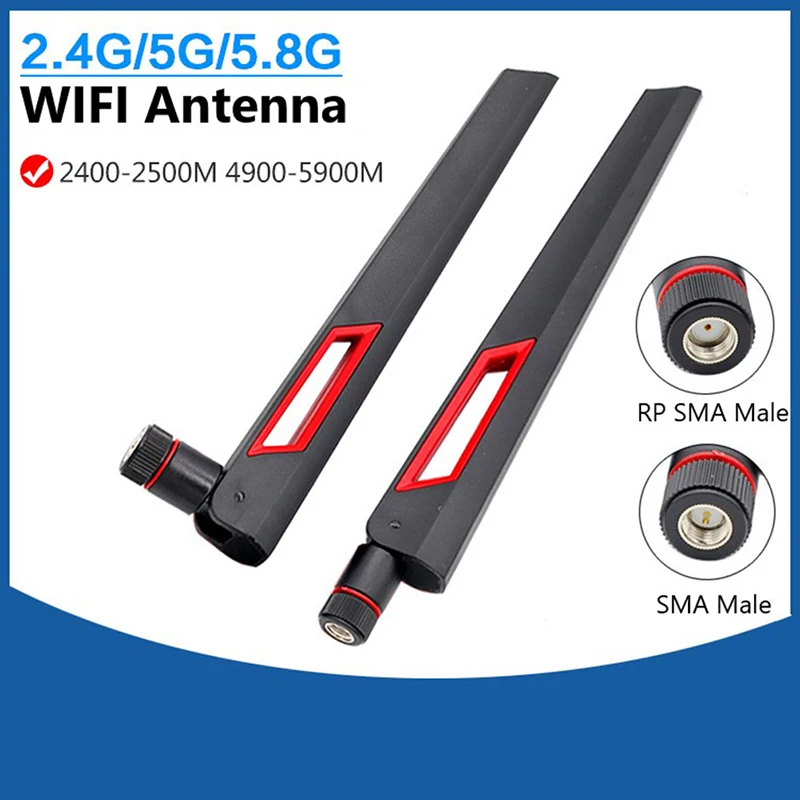 10dbi WIFI Antenna 2.4Ghz 5Ghz 5.8Ghz RP SMA Male Universal Antena wifi for Amplifier WLAN Router signal Booster Antenne