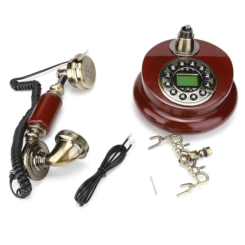 Vintage China Ceramic Corded Telephone for Home/Office/Hotel Decor - Antique Landline Phone, Old Fashioned Desktop Phone