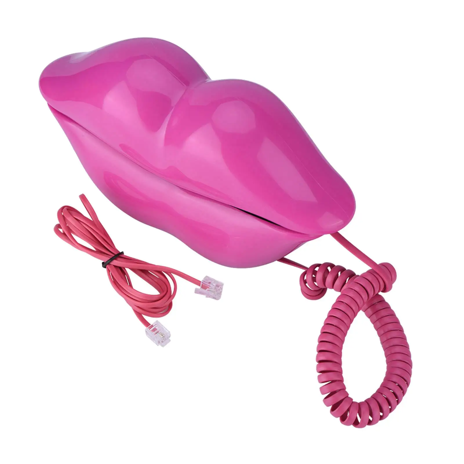 Stylish Lips Telephone Desk Office Landline Phone Set - Multi-Functional Cute Home Decoration - Household Mouth Shape Decor