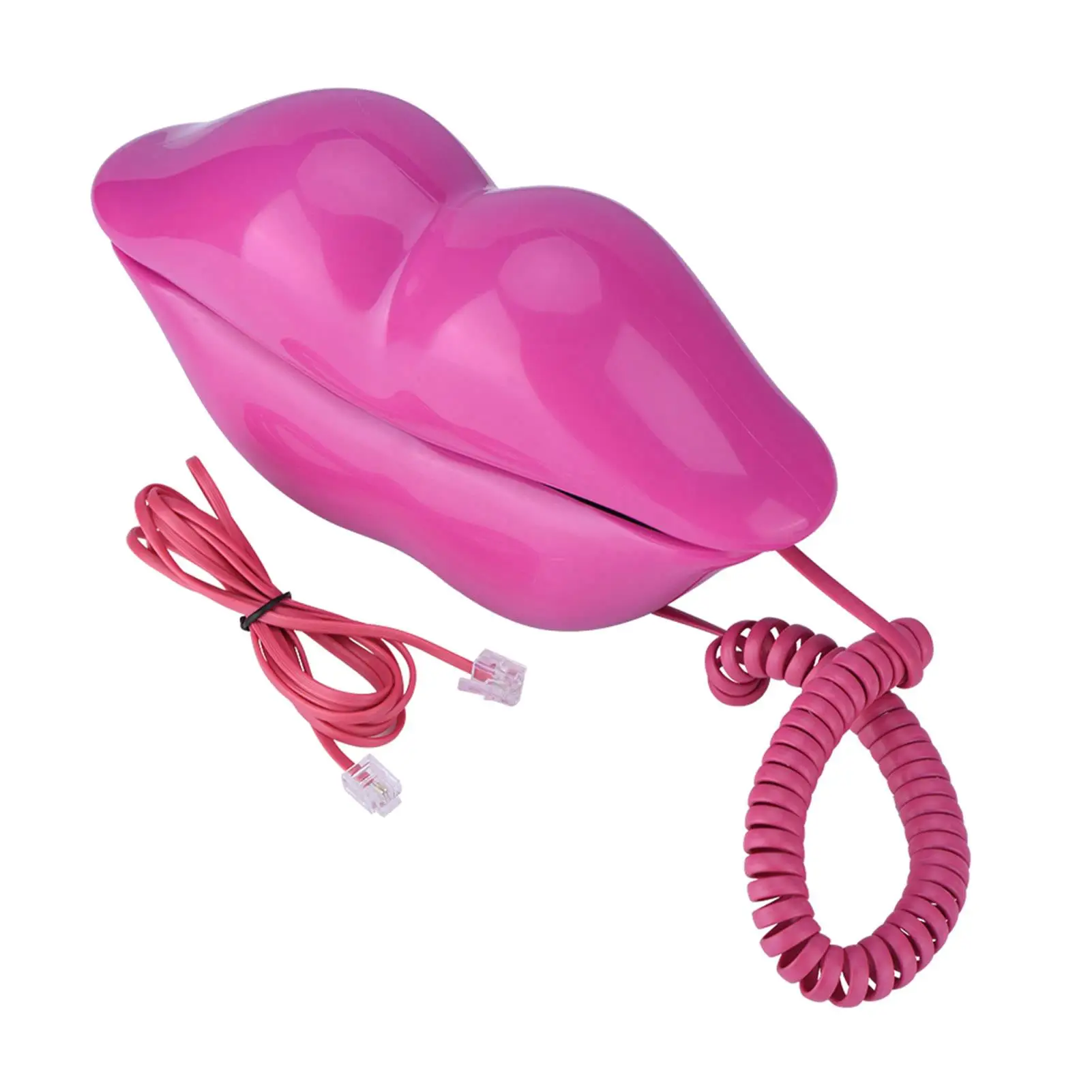 Multi-Functional Lip Shape Telephone Desk Phone Home Decor Set for Smart Home - Not for UK