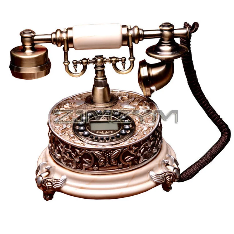 Retro Landline Phone Antique Home House Office Hotel Fixed Telephone Corded Vintage Table Decoration Functional Gift